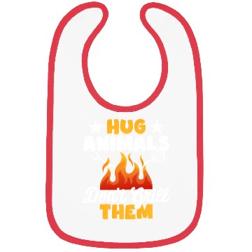 Discover Hug Animals Don't Grill Them Funny Vegetarian Bibs