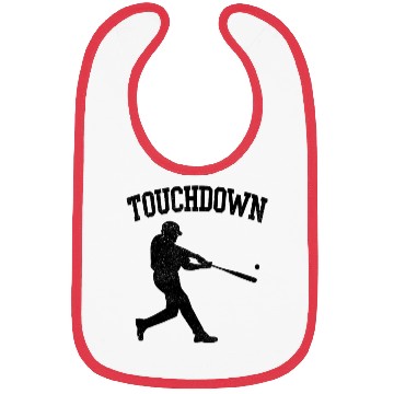 Discover Touchdown Baseball American Sports Funny Bibs