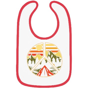 Discover Hiking Outdoors Peace and Love Bibs