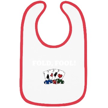 Discover Fold Fool Card Games Funny Card Player Humor Bibs