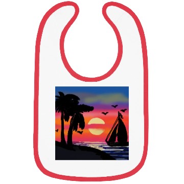Discover Beach Sunset Bibs