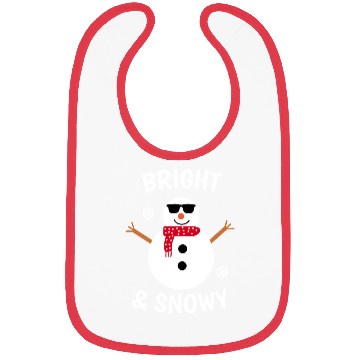 Discover Bright and snowy winter snowman Bibs