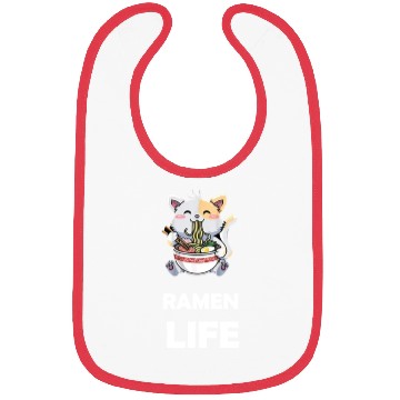 Discover ramen life cat eat Bibs