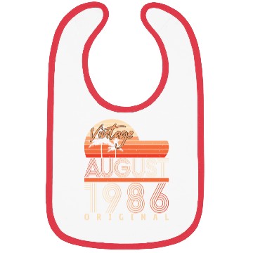 Discover Birthday Greeting For August 1986 Bibs