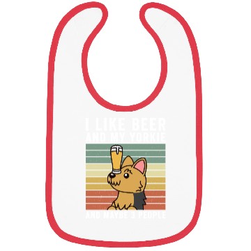 Discover I Like Beer And My Yorkshire Terrier Bibs