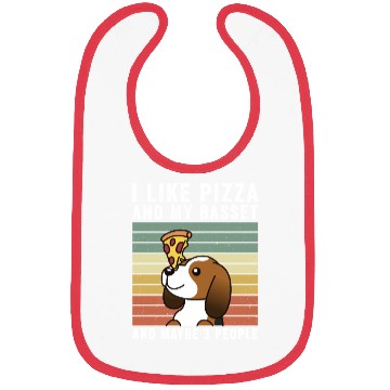 Discover I Like Pizza And My Basset Hound Bibs