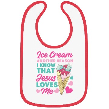 Discover Ice Cream Christian Jesus Cone Ice Bibs