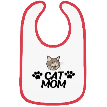 Discover Cat Mom Funny design Classic Bibs