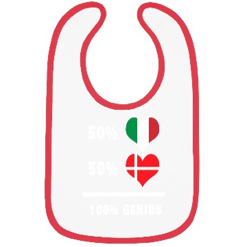 Discover Italy and Denmark genius / gift Bibs