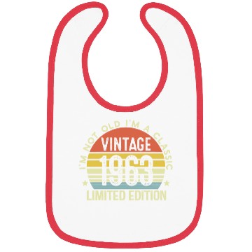 Discover Vintage 1963 Limited Edition I Am A Classic Bibs