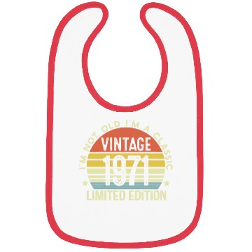 Discover Vintage 1971 Limited Edition I Am A Classic Bibs