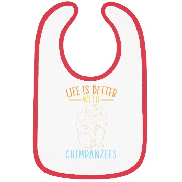 Discover Life Is Better With Chimpanzees Monkey Zookeeper Bibs