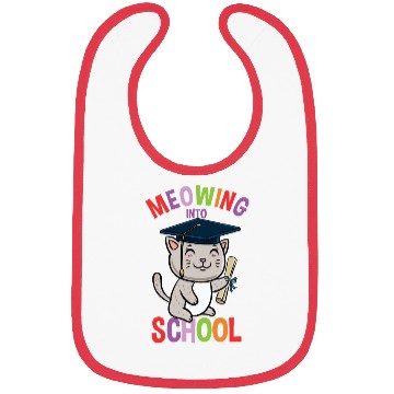 Discover Moewing Into School Cat Back To School Bibs