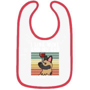 Discover I Like Wine And My German Shepherd Bibs