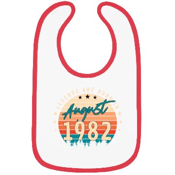 Discover 40th Birthday August 1982 Bibs