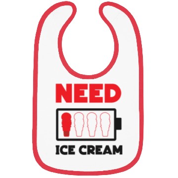 Discover Ice Cream Battery Cone Need Ice Bibs