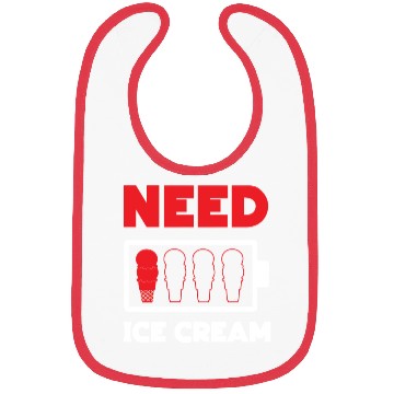 Discover Ice Cream Battery Cone Need Ice Bibs