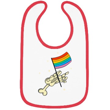 Discover Lgbtq Hand Rainbow Flag Queer Pride Bibs