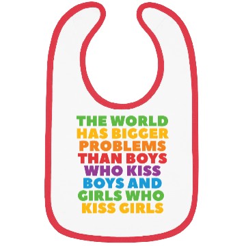 Discover Gay Pride Lesbian LGBT Rainbow Bigger problems Bibs