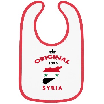 Discover Syria original 100% flag design Bibs