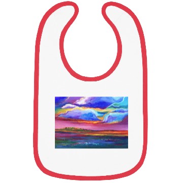 Discover Colorful Sunset Landscape Painting Bibs