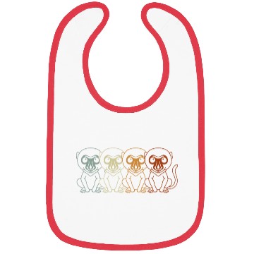 Discover Retro Proboscis Monkey Ape Wildlife Zookeeper Bibs