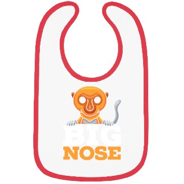 Discover Big Nose Proboscis Monkey Ape Wildlife Zookeeper Bibs