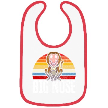 Discover Big Nose Proboscis Monkey Ape Wildlife Zookeeper Bibs