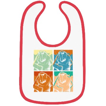 Discover Retro Proboscis Monkey Ape Wildlife Zookeeper Bibs
