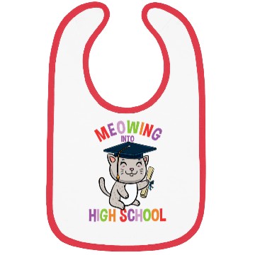 Discover Moewing Into High School Cat Back To School Bibs