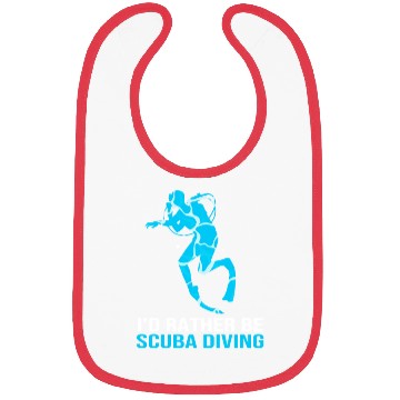 Discover Funny Scuba Diver Id Rather Be Scuba Diving Bibs