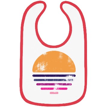 Discover Retro Vintage Sunset Car Style Sun Sunshine Bibs