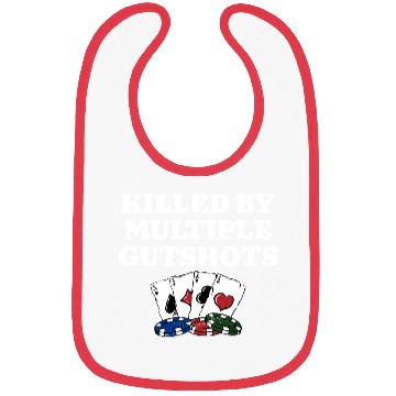 Discover Killed by Multiple Gutshots Funny Poker Humor Bibs