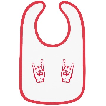 Discover Heavy metal logo hand Bibs