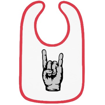 Discover Hand sign heavy metal Bibs