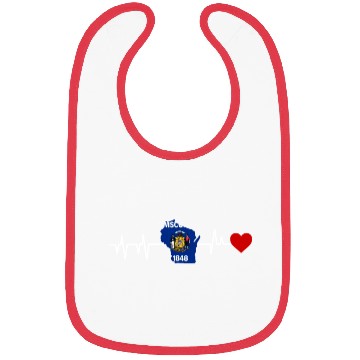 Discover Wisconsin Heartbeat Gift Bibs
