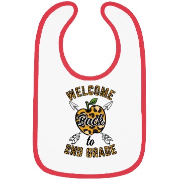 Discover Welcome Back To 2nd Grade Leopard Print Bibs