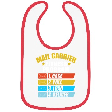 Discover Mail Carrier Fitness Program Funny Postal Worker Bibs