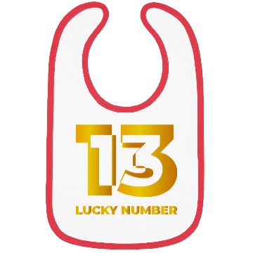 Discover Lucky Number Logo Funny Bibs