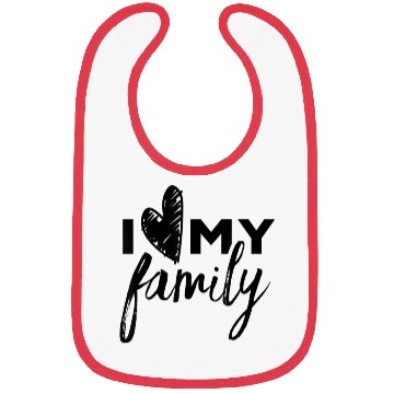Discover I Love My Family Bibs