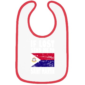 Discover Saint Martin Flag Saying Bibs