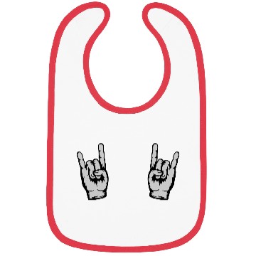 Discover 2 hands heavy metal Bibs