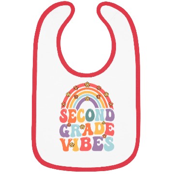 Discover Second Grade Vibes Boho Rainbow Back To School Bibs