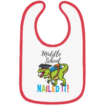 Discover Middle School Nailed It Dinosaur Graduation Bibs