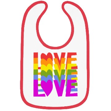 Discover Lgbtq Gay Pride Month Rainbow Love Is Love Bibs
