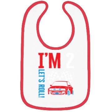 Discover I'm Two Let's Roll Bibs, Future Race Driver Bibs,