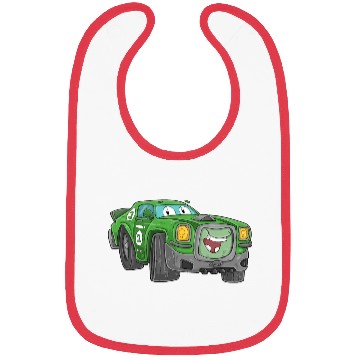 Discover Racing Car with a Face Bibs