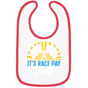 Discover It's Race Day Y'all Bibs, Race Day Checkered