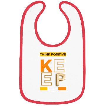 Discover Black Yellow Great Things think positive keepcalm Bibs