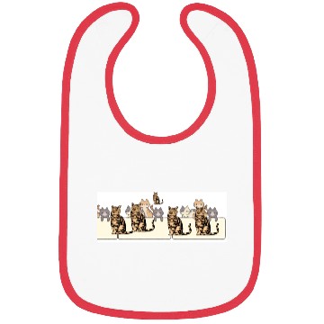 Discover Beautiful cats illustration 2 Bibs